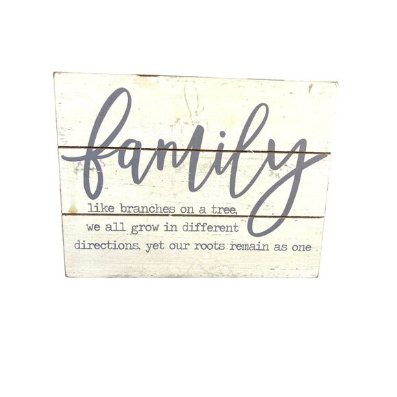 Hobby Lobby Home Decor Table Top Frame Family Wood 8x6 Weathered Farm House Rust - Picture 1 of 4